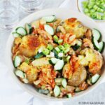 crispy aardappelsalade met kimchi